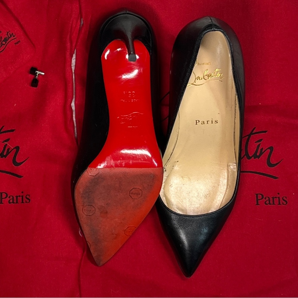 Christian Louboutin pigalle follies 85 nappa shiny black